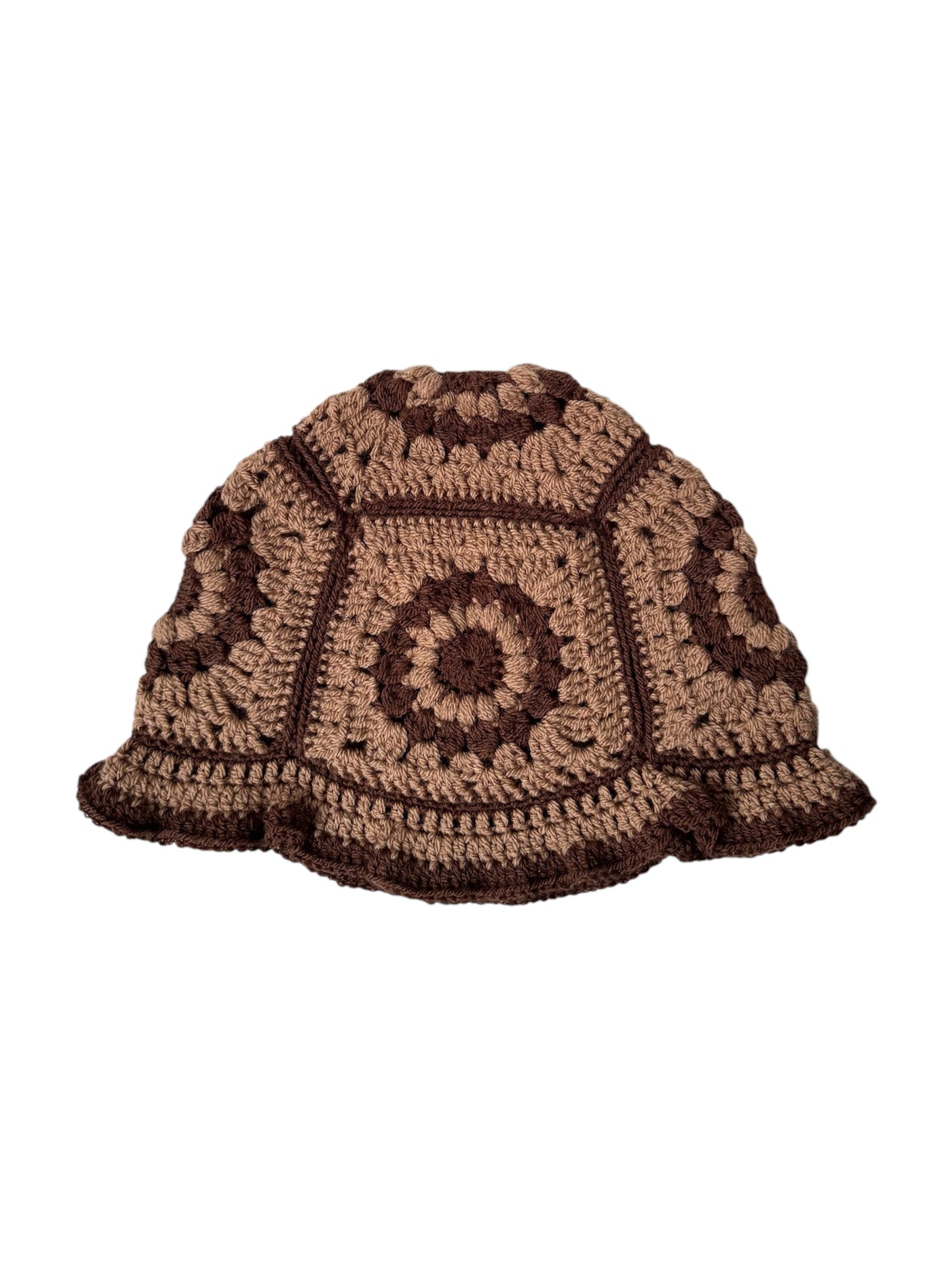 HANDMADE CROCHET BUCKET HAT - CAMEL & MOCHA