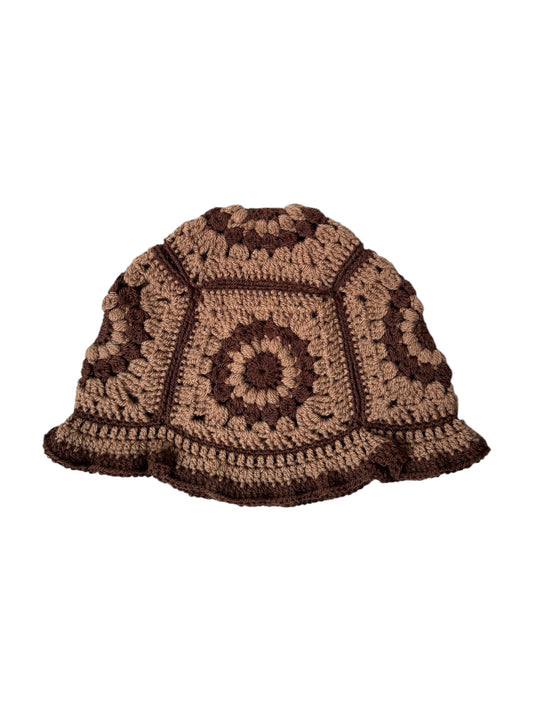 HANDMADE CROCHET BUCKET HAT - CAMEL & MOCHA